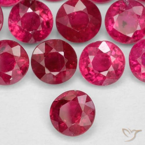 Rubi vermelho médio Natural 0.26ct, Redondo, VS-SI