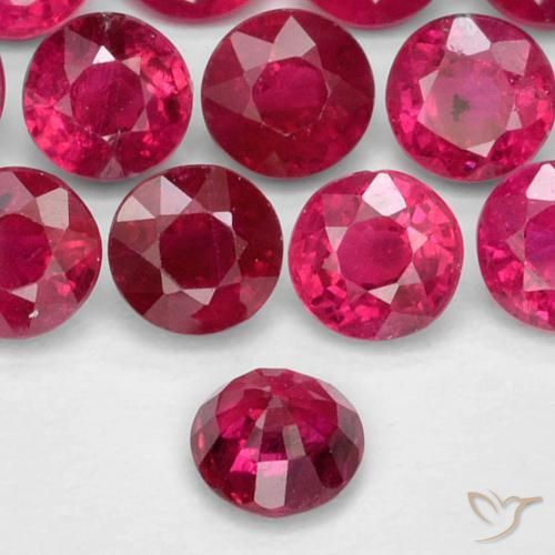 Rubi vermelho médio Natural 0.26ct, Redondo, VS-SI
