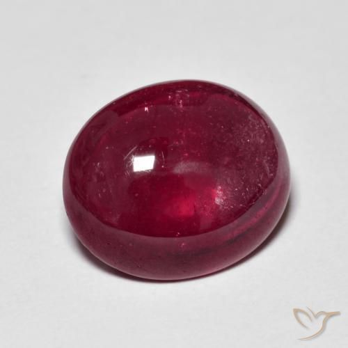 Rubi Vinho vermelho Natural 7.91ct, oval, Translúcido