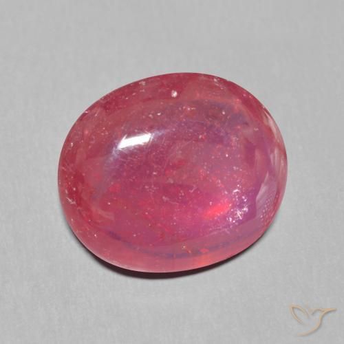 Rubi Vermelho escuro Natural 6.72ct, oval, Translúcido