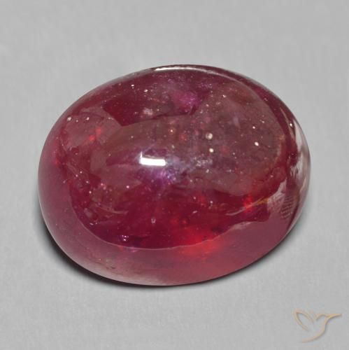 Rubi Vermelho escuro Natural 25.56ct, oval, Translúcido