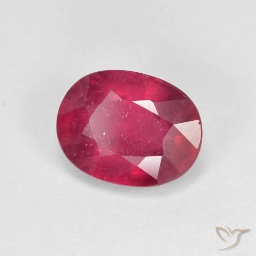 Rubi vermelho médio Natural 1.94ct, oval, VS