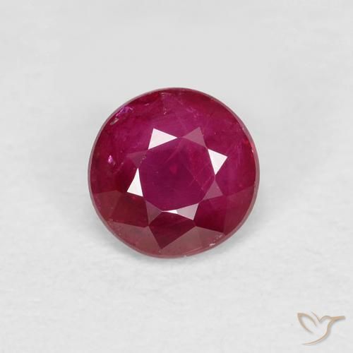 0.29ct Natural Vinho Tinto Profundo Rubi, Redondo, VS