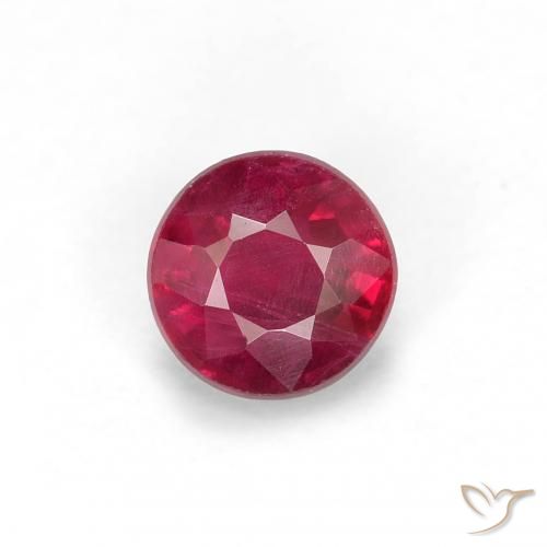 0.29ct Natural Vermelho escuro Rubi, Redondo, VS