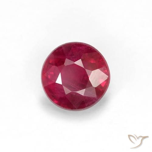 Rubi Vermelho escuro Natural 0.29ct, Redondo, VS