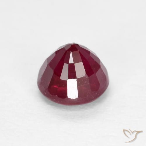Rubi Vermelho escuro Natural 0.41ct, Redondo, VS-SI