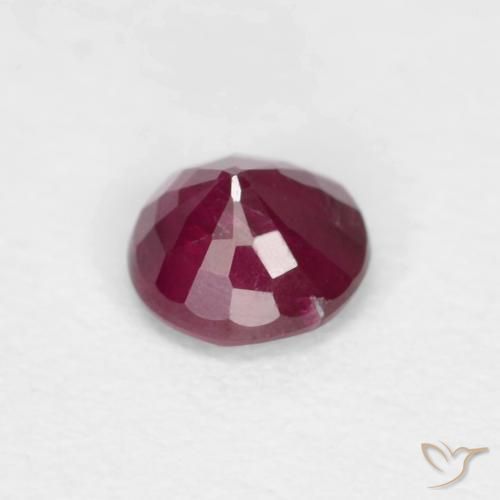 Rubi Vermelho escuro Natural 0.29ct, Redondo, VS-SI