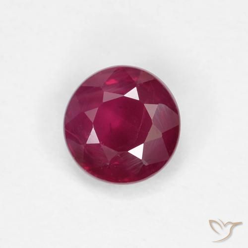 0.29ct Natural Vermelho escuro Rubi, Redondo, VS-SI