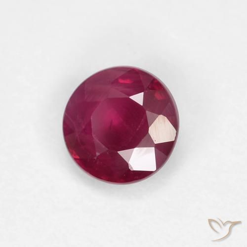 Rubi Vermelho escuro Natural 0.29ct, Redondo, VS-SI