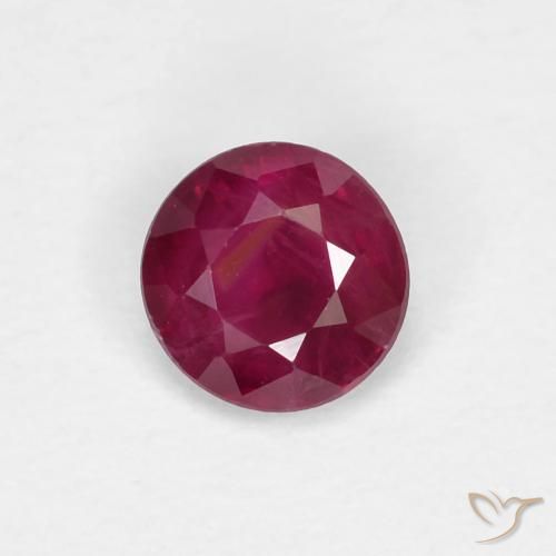 0.26ct Natural Vinho Tinto Profundo Rubi, Redondo, VS-SI