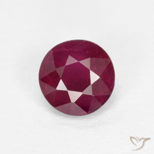 0.33ct Natural Vermelho escuro Rubi, Redondo, VS-SI