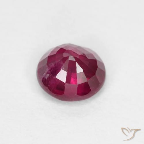 Rubi Vermelho escuro Natural 0.31ct, Redondo, VS-SI
