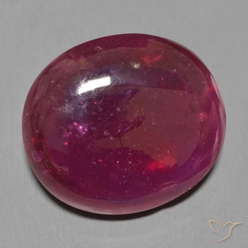 Rubi Vermelho escuro Natural 21.81ct, oval, Translúcido