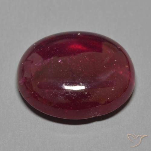 Rubi Vermelho escuro Natural 21.81ct, oval, Translúcido