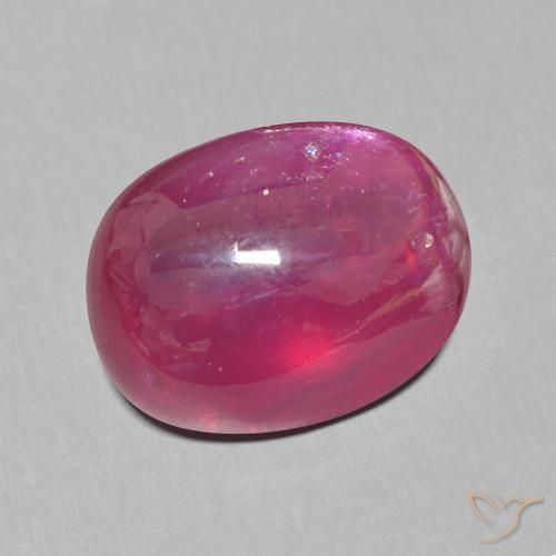 Rubi Vermelho rosado Natural 12.66ct, oval, Translúcido