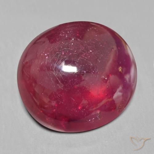 Rubi Vermelho escuro Natural 20.82ct, oval, Translúcido