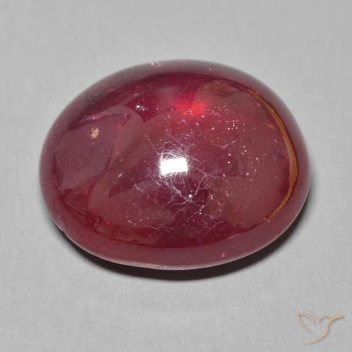 Rubi Vermelho escuro Natural 20.82ct, oval, Translúcido