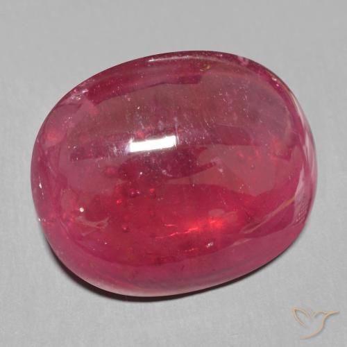 Rubi Vermelho escuro Natural 15.39ct, oval, Translúcido