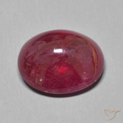 Rubi Vermelho escuro Natural 10.44ct, oval, Translúcido