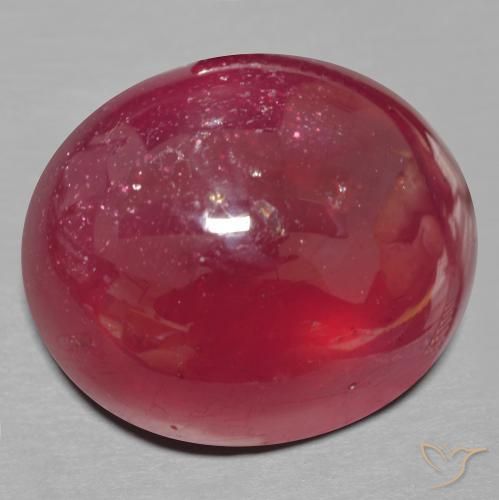 Rubi Vermelho escuro Natural 23.10ct, oval, Translúcido