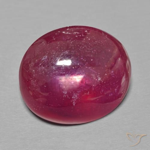 Rubi Vermelho escuro Natural 17.39ct, oval, Translúcido