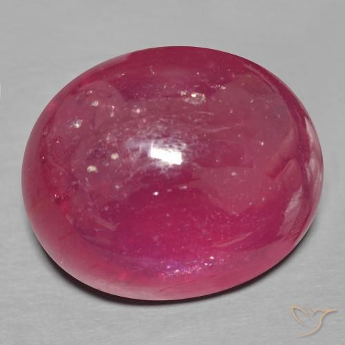 Rubi Vermelho escuro Natural 23.52ct, oval, Translúcido