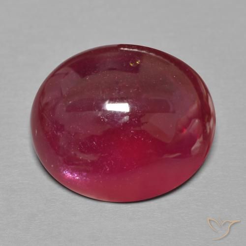 16,57 ct Oval Cabochão Rubi, 16,5 x 14,1 mm De Madagascar, Photo A