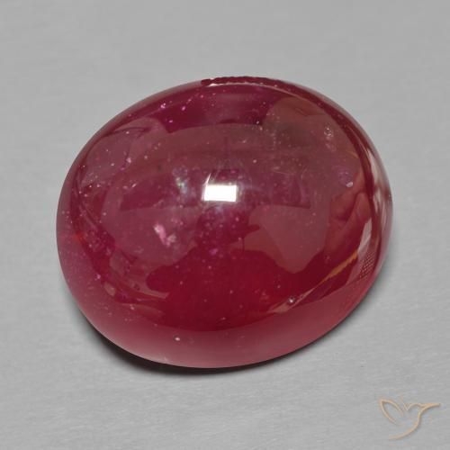 Rubi Vermelho escuro Natural 20.43ct, oval, Translúcido