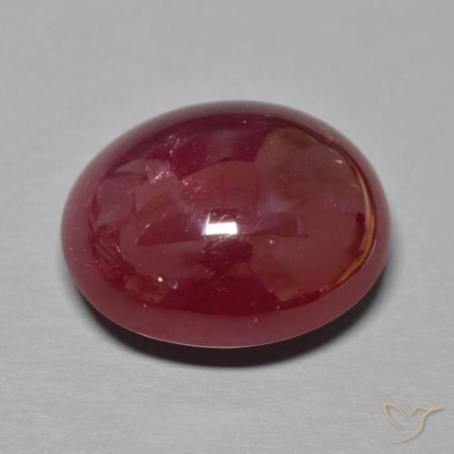 Rubi Vermelho escuro Natural 20.43ct, oval, Translúcido