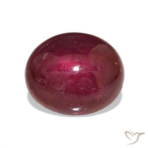 Rubi Vermelho escuro Natural 14.49ct, oval, Translúcido