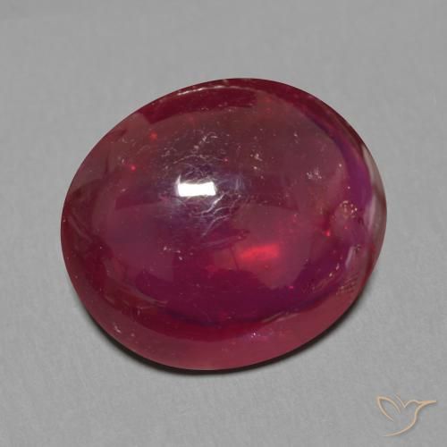 Rubi Vermelho escuro Natural 15.20ct, oval, Translúcido