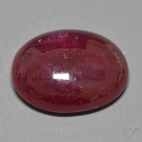 Rubi Vermelho escuro Natural 17.52ct, oval, Translúcido