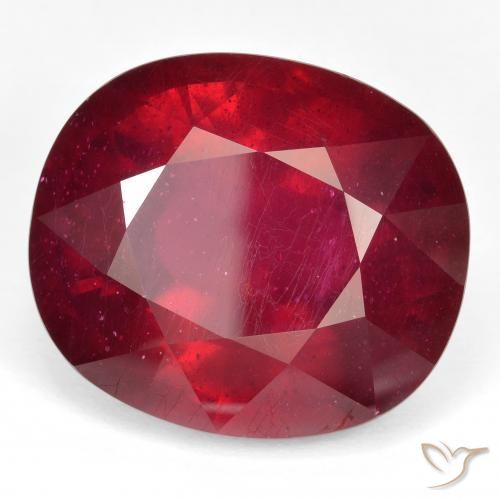 Rubi Sangue vermelho Natural 53.35ct, oval, VVS-VS