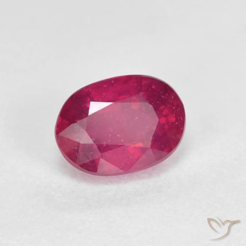 Rubi Vermelho médio-escuro Natural 1.36ct, oval, VS