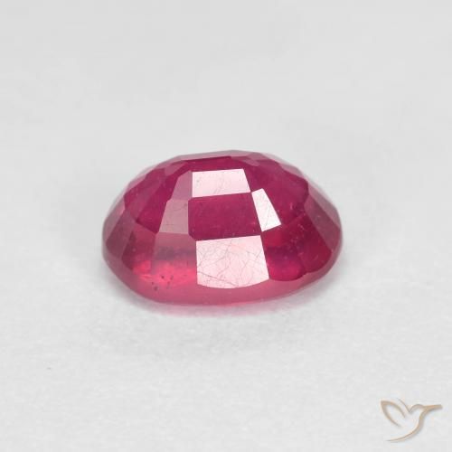 Rubi Vermelho médio-escuro Natural 1.36ct, oval, VS