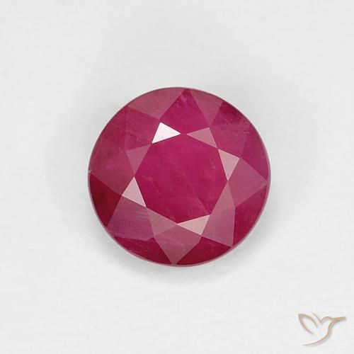 0.76ct Natural Vermelho rosado Rubi, Redondo, VS-SI
