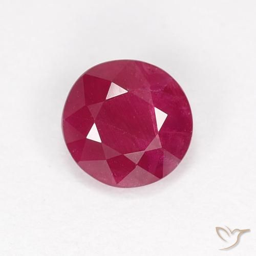0.73ct Natural vermelho médio Rubi, Redondo, VS-SI