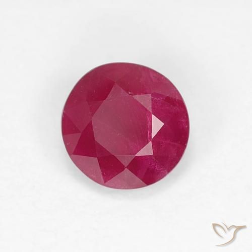 Rubi vermelho médio Natural 0.73ct, Redondo, VS-SI