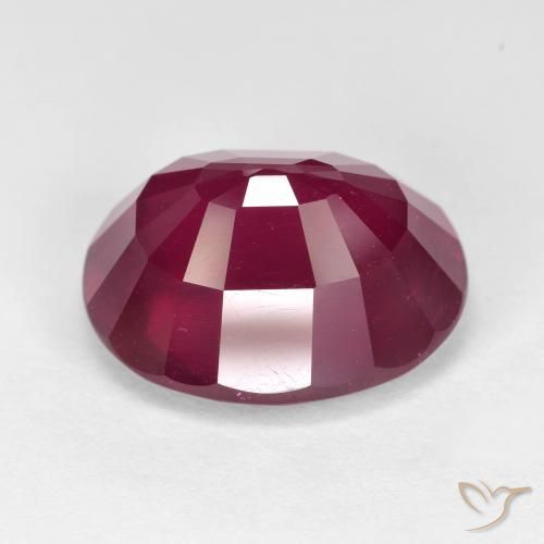 Rubi Vermelho escuro Natural 15.51ct, oval, VVS-VS