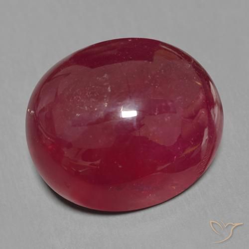 Rubi Vermelho escuro Natural 27.86ct, oval, Translúcido