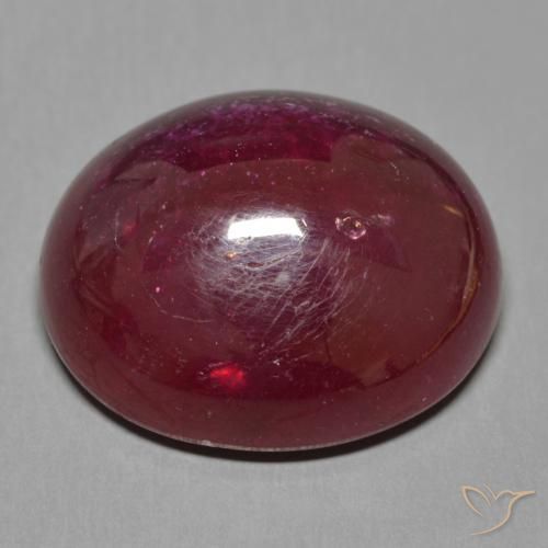Rubi Vermelho escuro Natural 25.31ct, oval, Translúcido