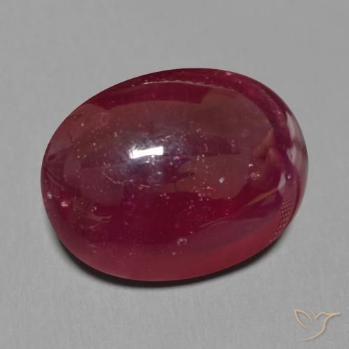 Rubi Vermelho escuro Natural 17.33ct, oval, Translúcido