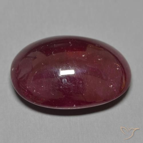 Rubi Vermelho escuro Natural 17.33ct, oval, Translúcido