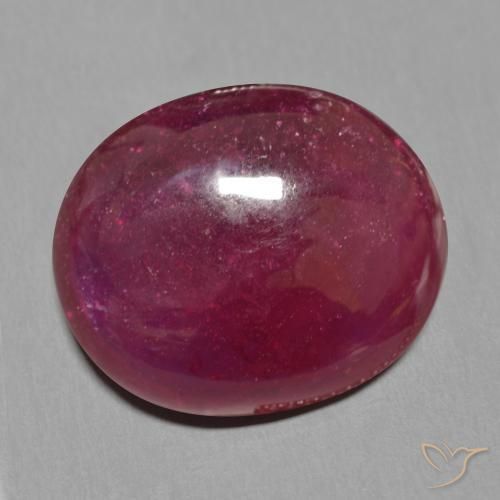 Rubi Vermelho escuro Natural 19.04ct, oval, Translúcido