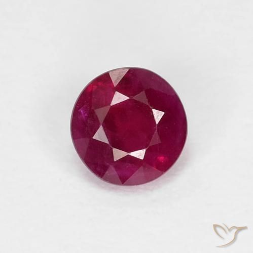 0.36ct Natural Vermelho escuro Rubi, Redondo, SI