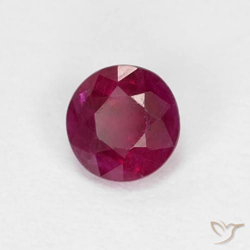Rubi Vermelho escuro Natural 0.36ct, Redondo, SI