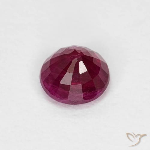 Rubi Vermelho escuro Natural 0.36ct, Redondo, SI