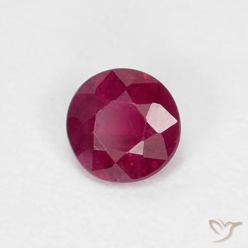Rubi Vinho Tinto Profundo Natural 0.31ct, Redondo, SI