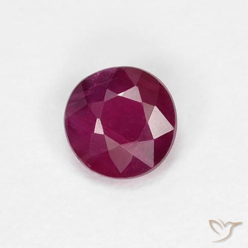0.31ct Natural Vermelho escuro Rubi, Redondo, SI