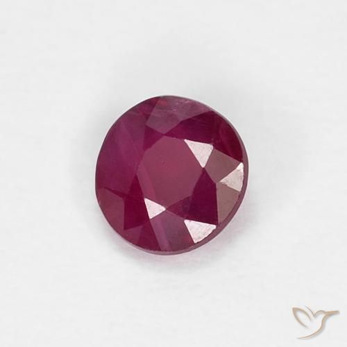 Rubi Vermelho escuro Natural 0.31ct, Redondo, SI